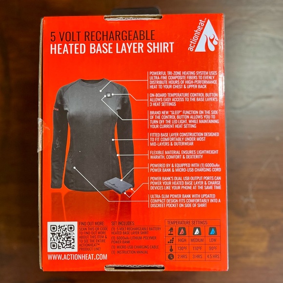 Rechargeable Heated Base Layer Shirt - Picture 2 of 6